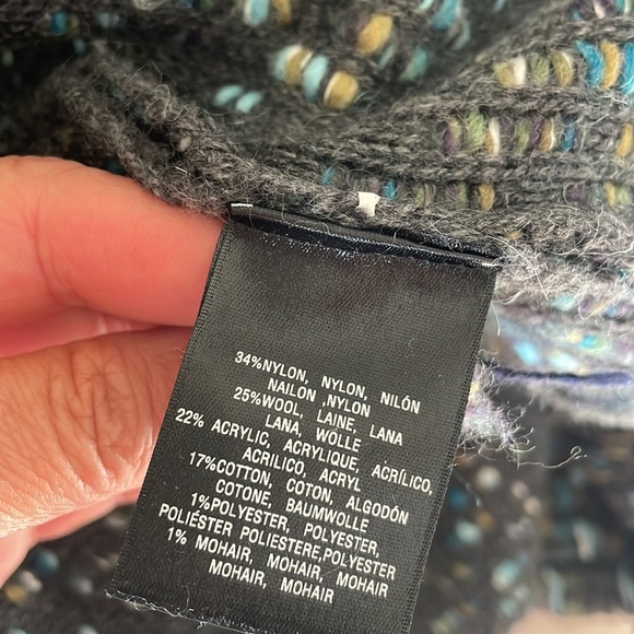 Anthropologie MOTH Keavy chunky tweed cardigan jacket sweater open front M - Picture 13 of 17